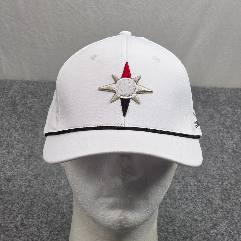 UNRL 3M Open Golf Hat White Snapback PGA Pro Cap Athleisure Country Club Active